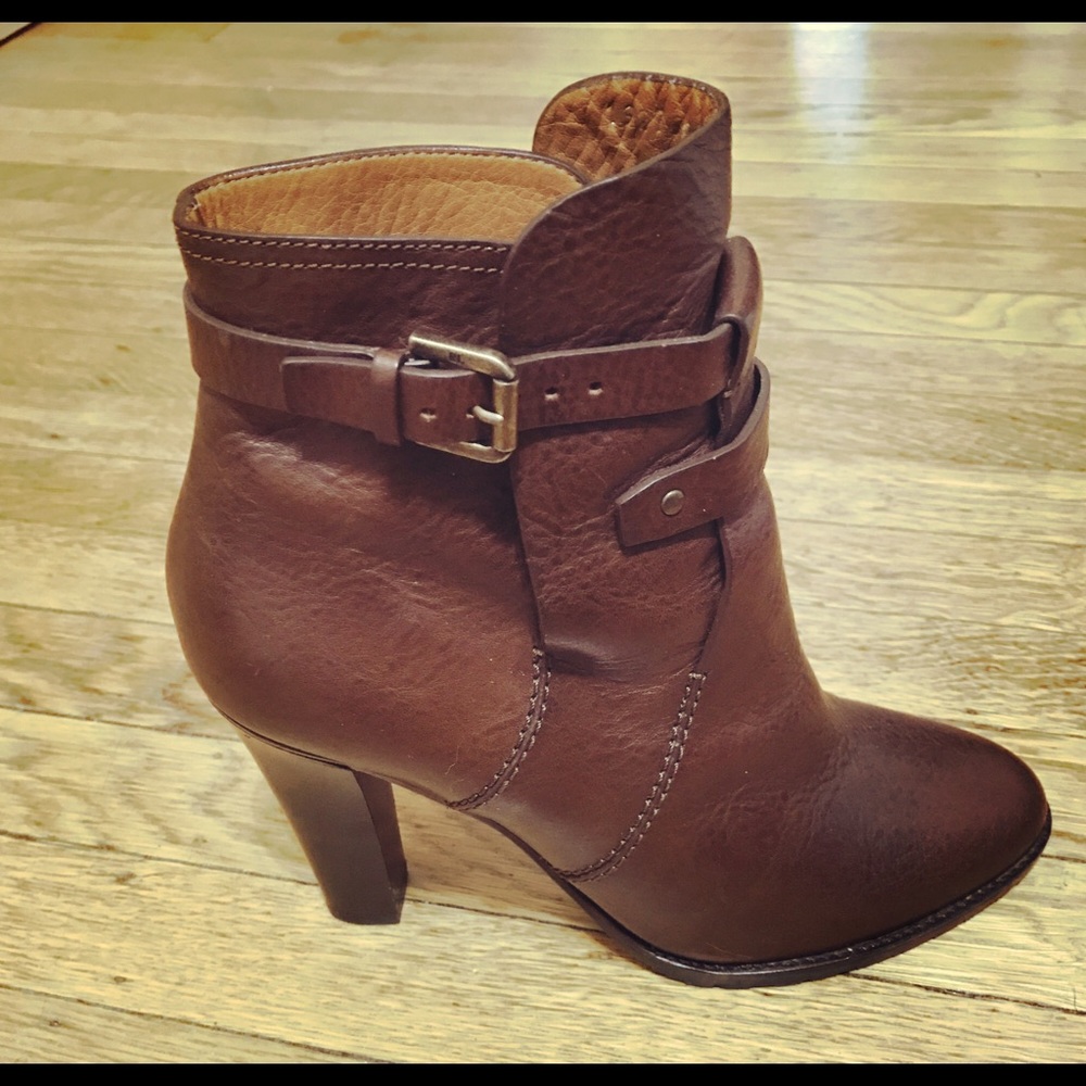Ralph Lauren Brown Leather Ankle Boot
