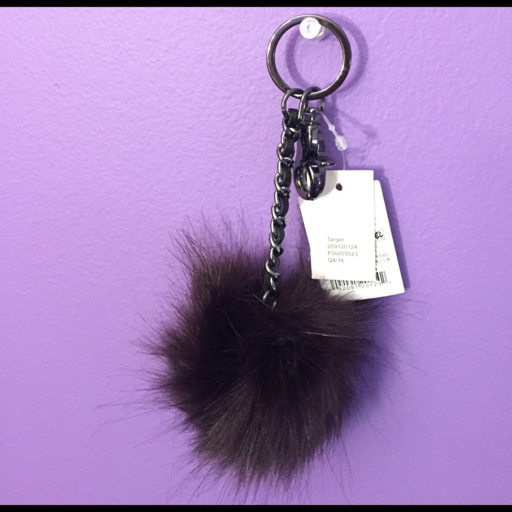 Pom Pom poof bag charm
