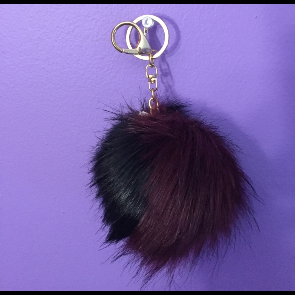 Pom Pom poof bag charm