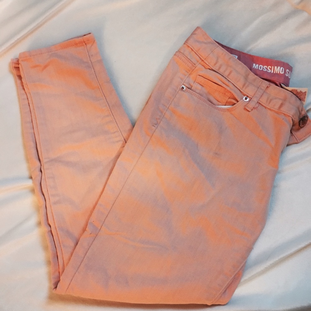 Mossimo Peach Denim Skinny Jeans, Slim Fit Size 9