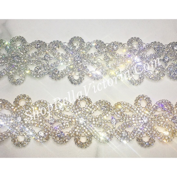 Kylie Luxe Flower Crystal Rhinestone Choker - Picture 7 of 8