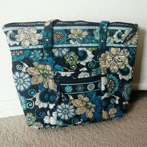 Vera Bradley Mod Floral Blue Vera Tote