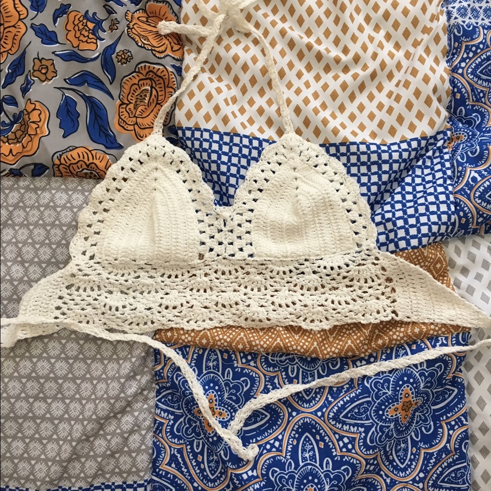 White Crochet Crop Top