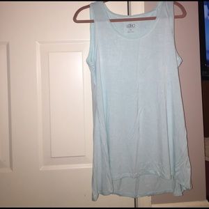 A light blue green tank top