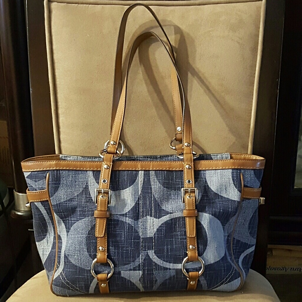 Denim Coach blue bag