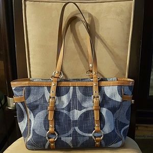 Denim Coach blue bag