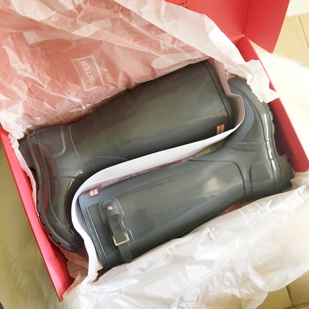 Hunter Original High Gloss Boots - Graphite - Picture 3 of 6