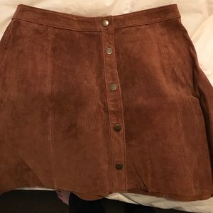 Forever 21 suede button up skirt