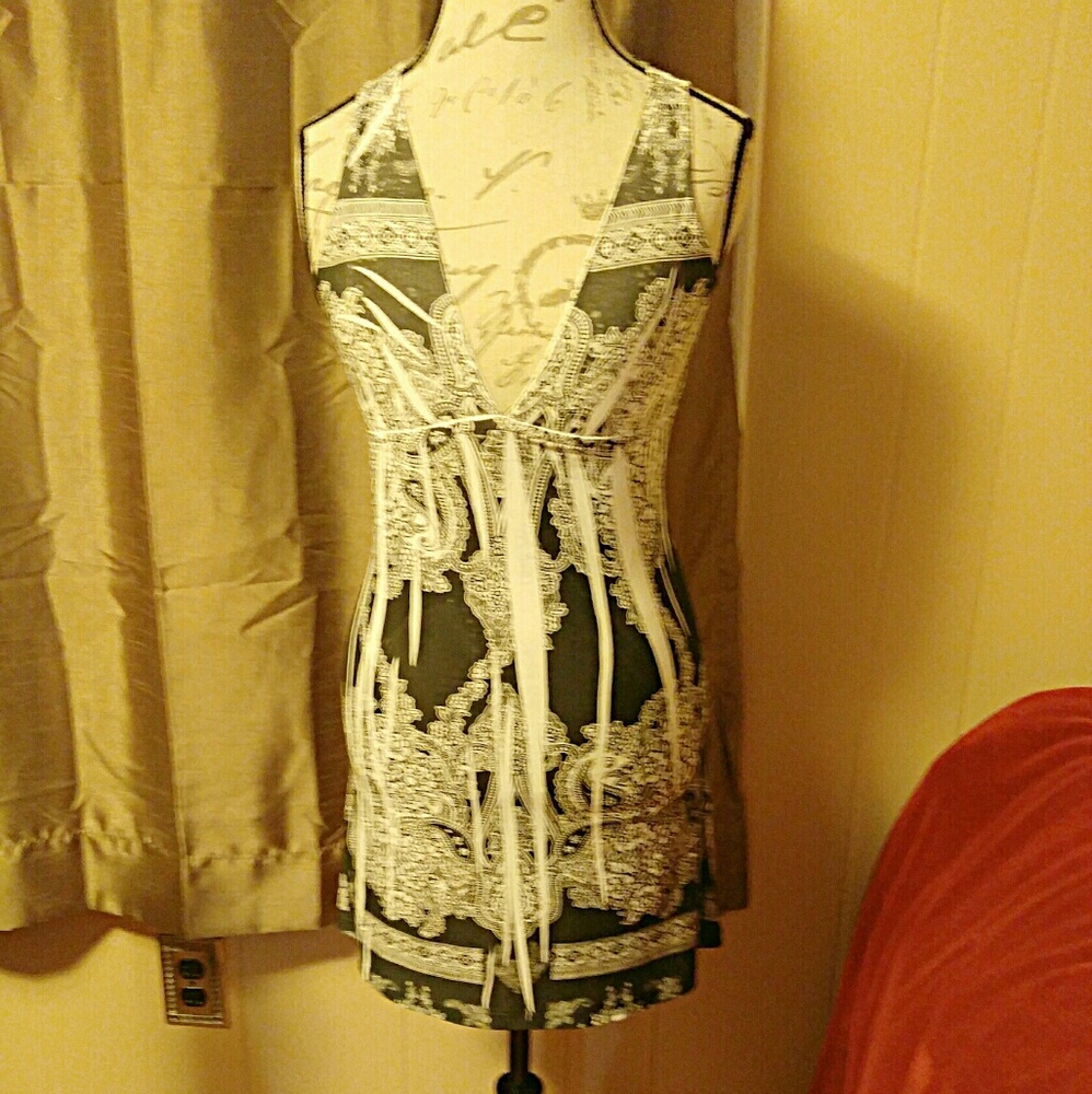 Body Central Black and White Dress