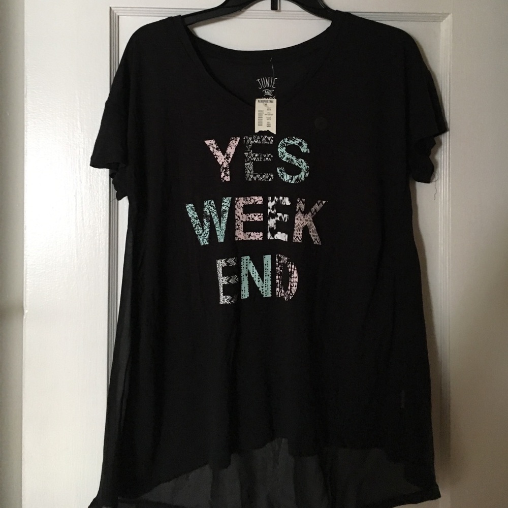 Aeropostale Black "Yes Weekend" shirt!