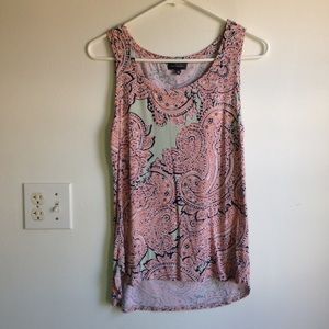 The Limited hi-low paisley tank top