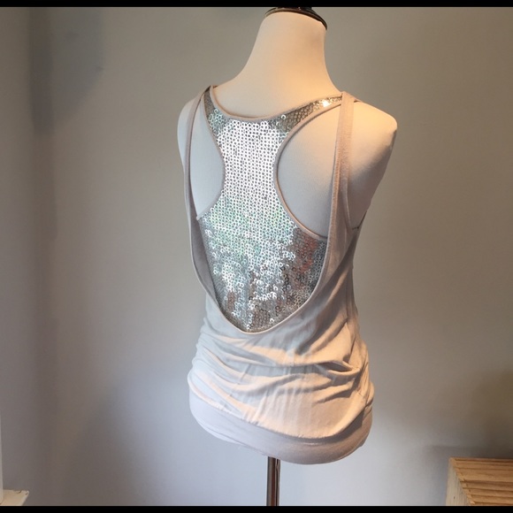 Express Tops - Silver Sequin Express Top XS