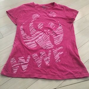 Pink WWF Zebra Panda Tee Size M