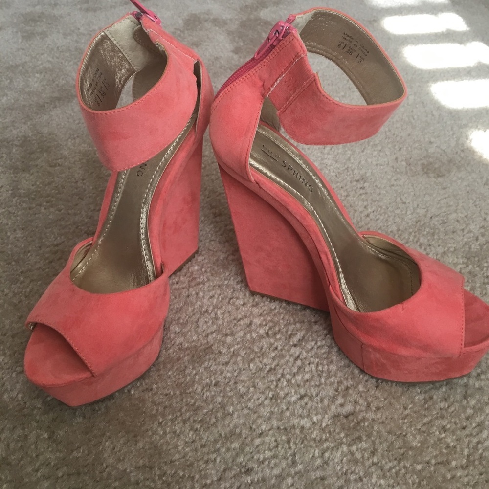Suede Pink Platforms