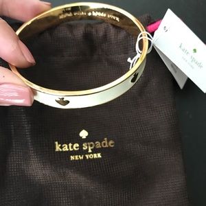 Kate Spade white Spade bangle NWT
