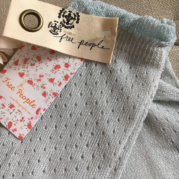 Free People Silver Sparkle Tall Socks - Picture 2 of 3