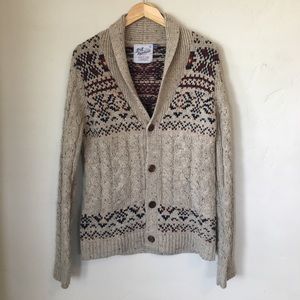 Topman cable knit cardigan