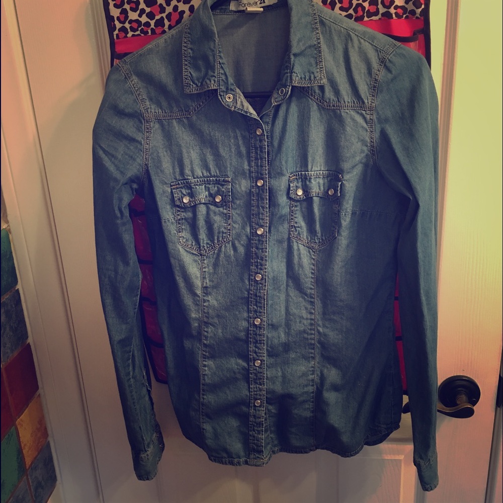 Jean button down