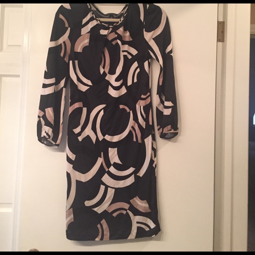 Long sleeve patterned dress