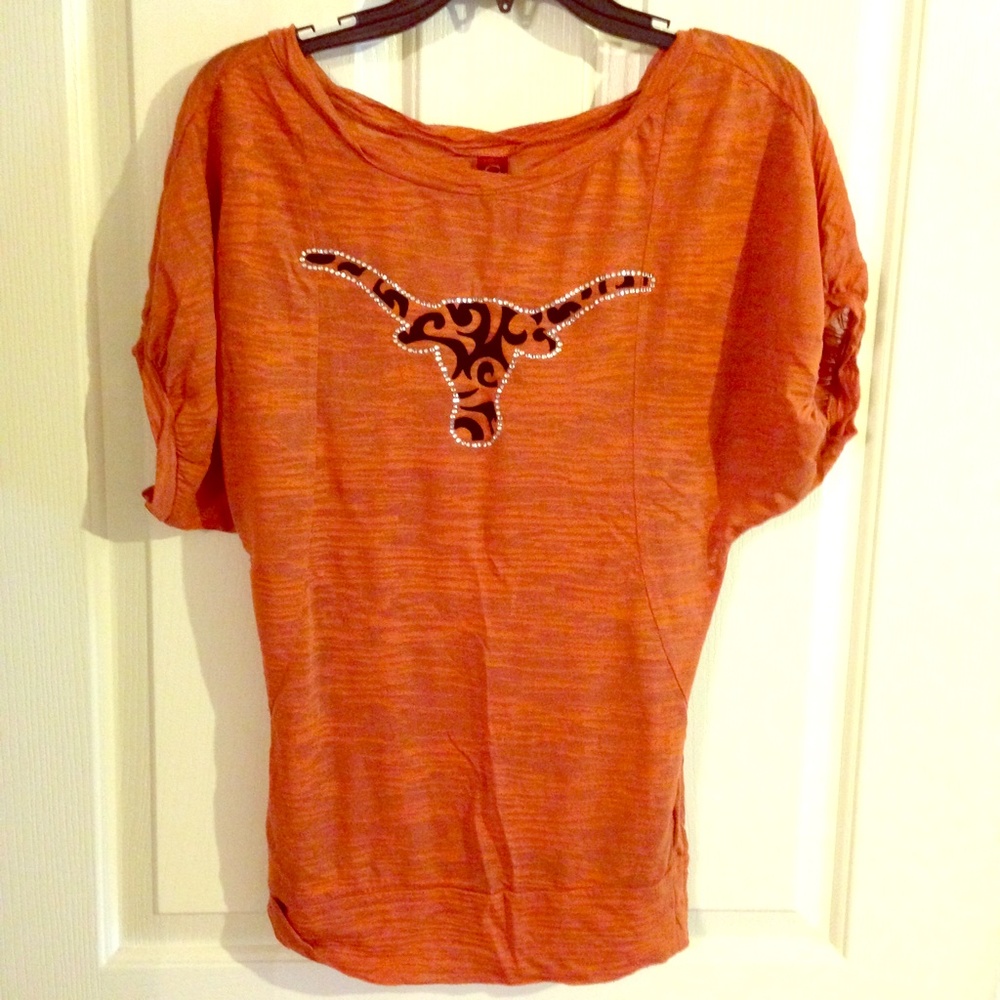 Bedazzled UT Texas Longhorn Top