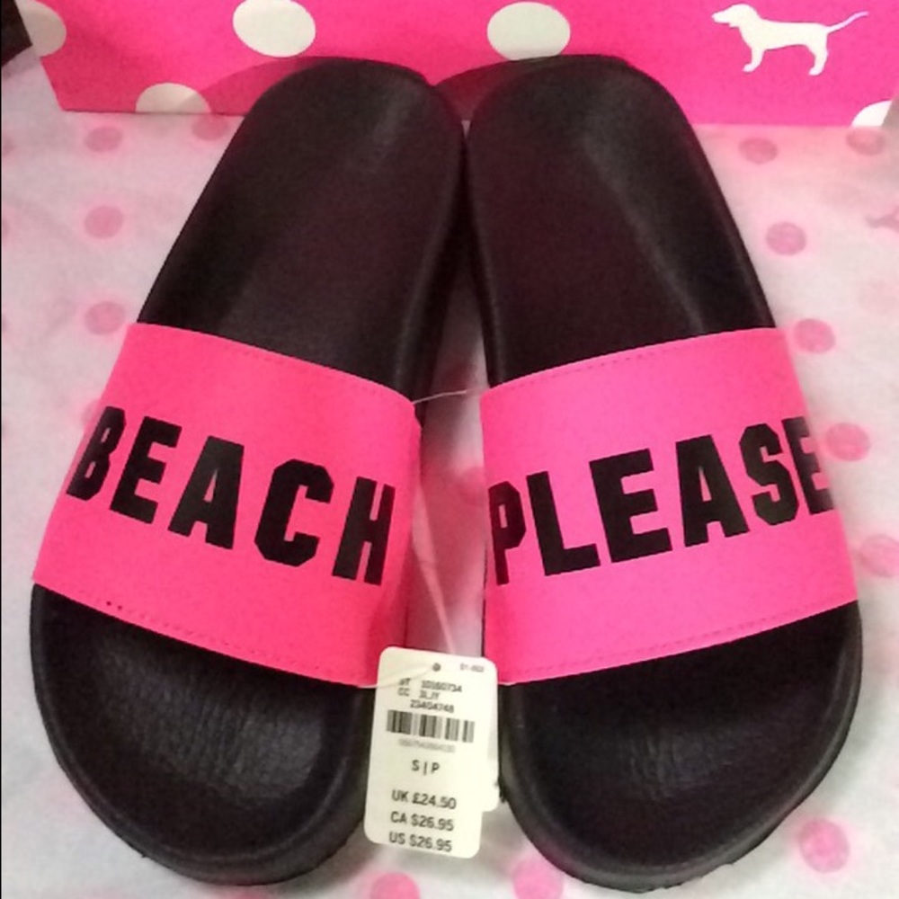 Brand New PINK Slides size Small
