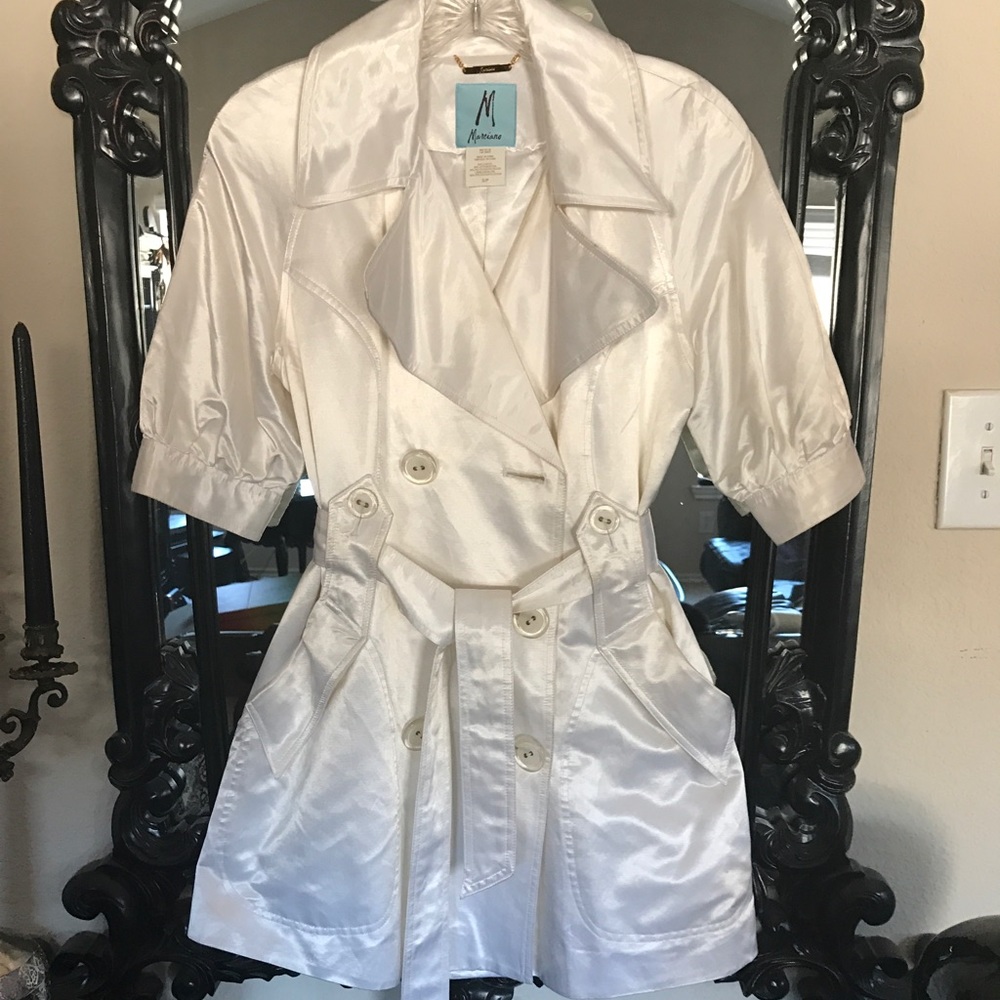 White satin guess Marciano button up jacket
