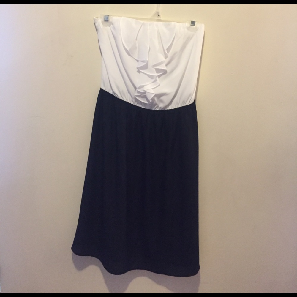 Black and white cocktail dress