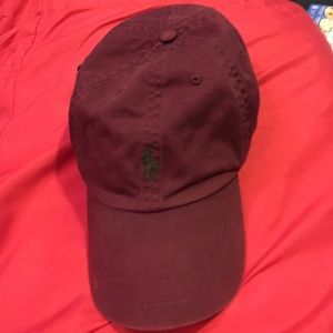 Maroon Ralph Lauren Polo women's polo hat