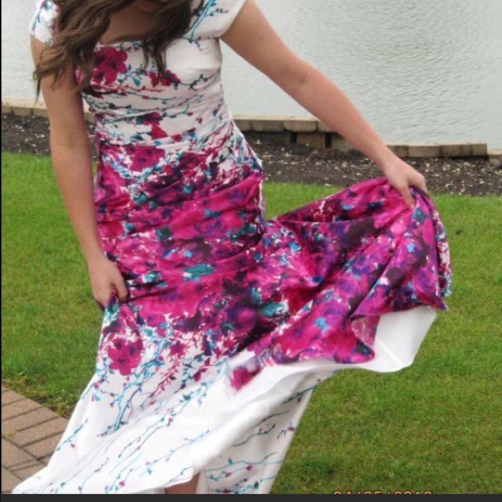 Flower Ombré Mermaid Gown