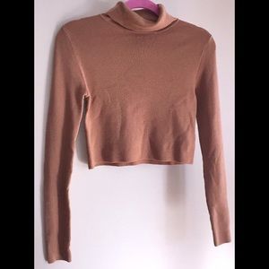Cropped tan sweater