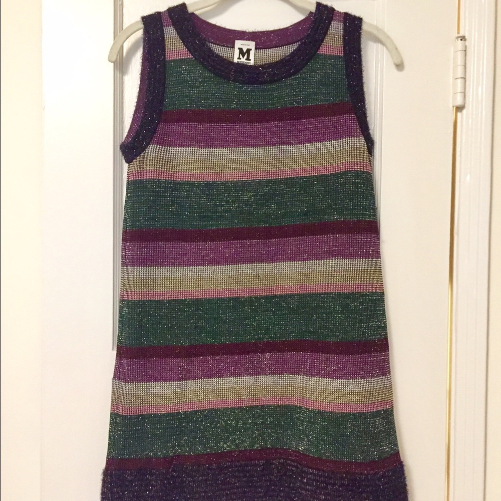 M Missoni lured striped multicolor tank top tunic