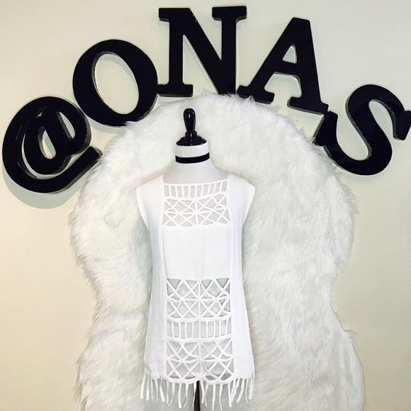 ASOS Tops - Asos White Cut-Out Top