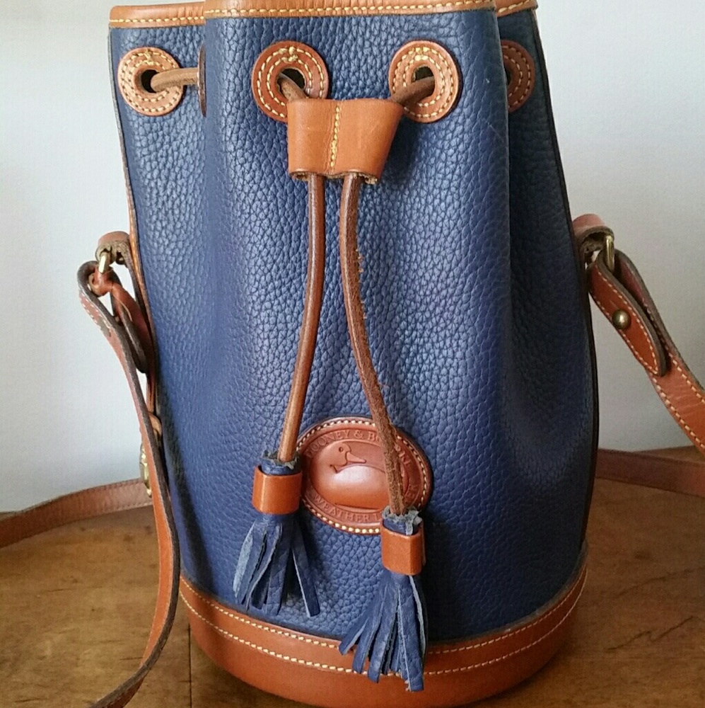 Vintage Dooney & Bourke Handfitted Drawstring Blue