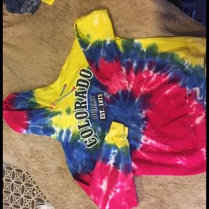 Exist Colorado tie dye hoodie