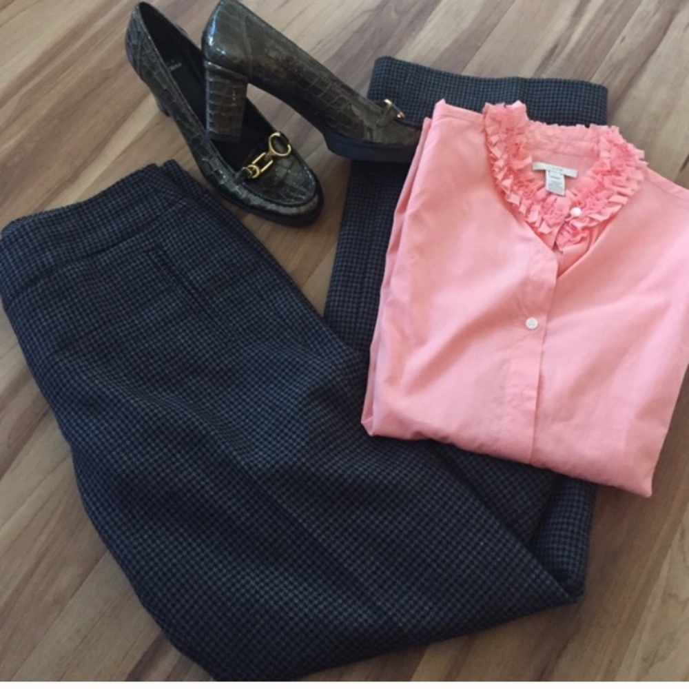 J.Crew Favorite fit wide leg wool trousers