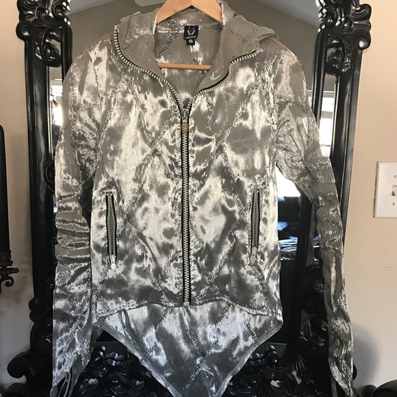 cyberdog Jackets & Blazers - Limited Cyberdog Mesh Silver hoodie