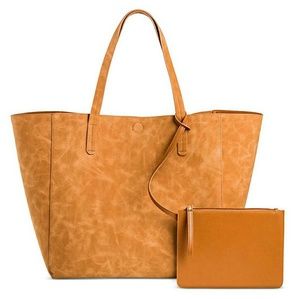 Reversible Faux Leather Tote