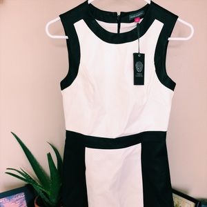 VinceCamuto Sleeveless Perforated Slim Dress