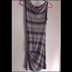 Black and white stripped body con dress