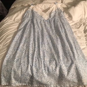 Blue and White Eyelet Nightie