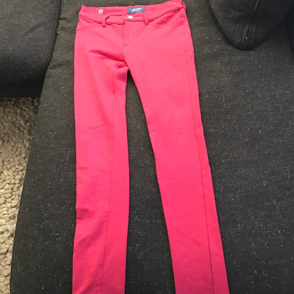 Awesome pink jeggings!