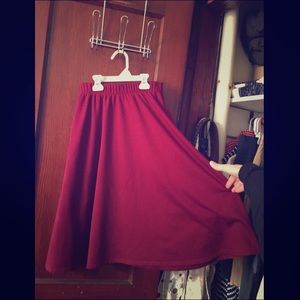 Maroon skirt