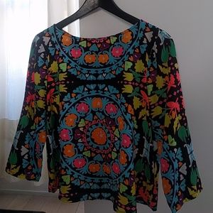 Mara Hoffman multi-neon color dress shirt