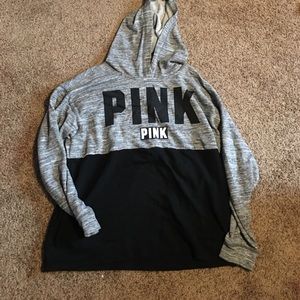 Pink pullover hoodie