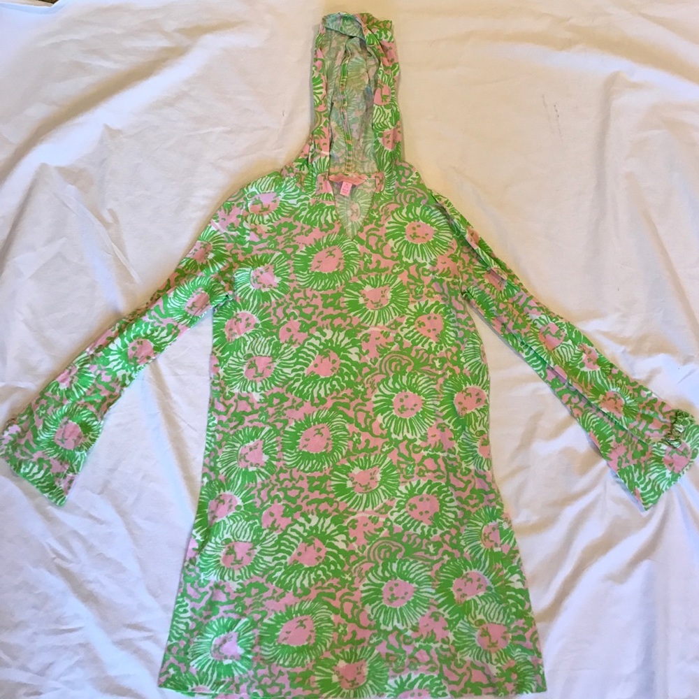 Lilly Pulitzer girls hooded dress XL