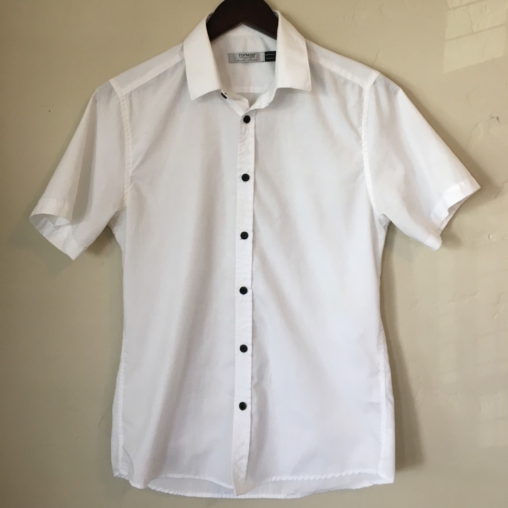 Topman White Short Sleeve Buttondown