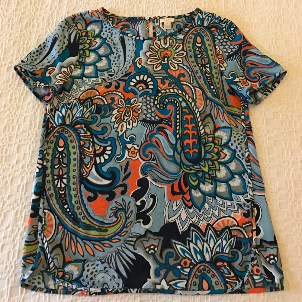 J. Crew Factory tropical short sleeved shirt.