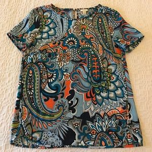 J. Crew Factory tropical short sleeved shirt.