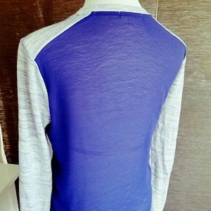 Sheer back long sleeved shirt