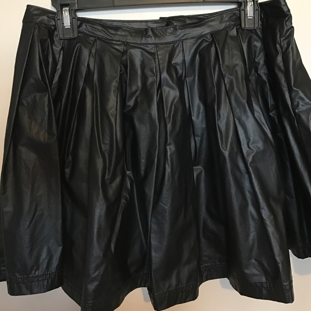 Black pleather skirt